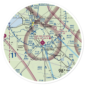 Live Oak County Airport (8T6) VFR Sectional Sticker (30 mile)