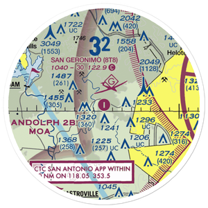 San Geronimo Airpark (8T8) VFR Sectional Sticker (20 mile)