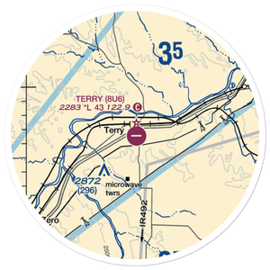 Terry Airport (8U6) VFR Sectional Sticker (20 mile)