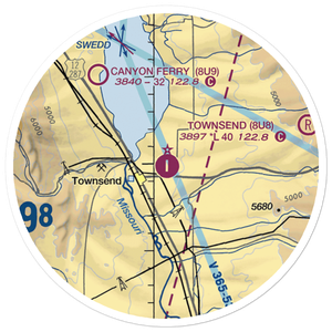 Townsend Airport (8U8) VFR Sectional Sticker (20 mile)
