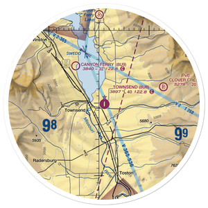 Townsend Airport (8U8) VFR Sectional Sticker (30 mile)