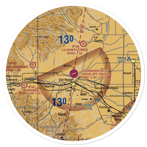Astronaut Kent Rominger Airport (RCV) VFR Sectional Sticker (30 mile)