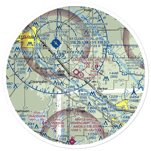 Leaders Clear Lake Airport (8Y6) VFR Sectional Sticker (30 mile)