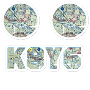 Leaders Clear Lake Airport (8Y6) VFR Sectional Sticker Pack