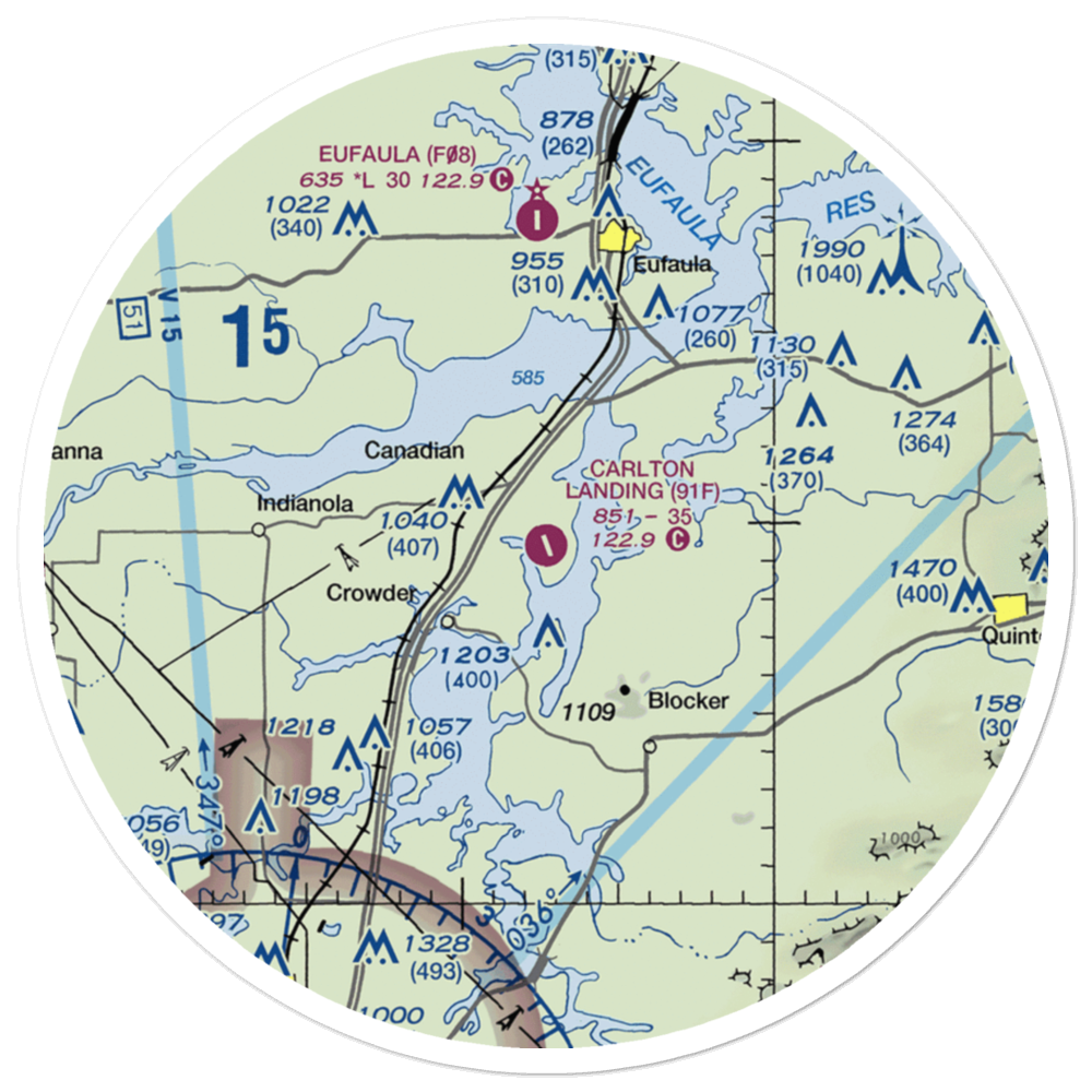 Arrowhead Airport (91F) VFR Sectional Sticker (30 mile) 