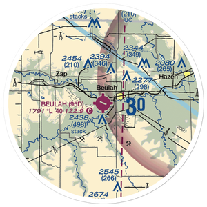 Beulah Airport (95D) VFR Sectional Sticker (20 mile)