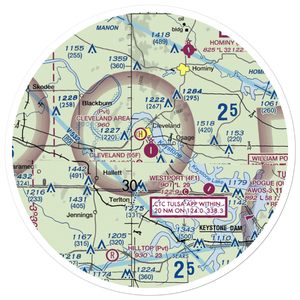 Cleveland Municipal Airport (95F) VFR Sectional Sticker (30 mile)