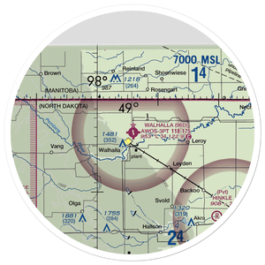 Walhalla Municipal Airport (96D) VFR Sectional Sticker (30 mile)