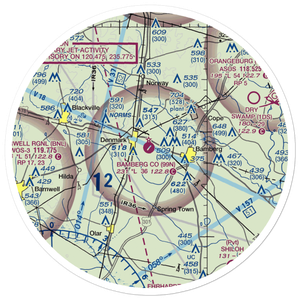 Bamberg County Airport (99N) VFR Sectional Sticker (30 mile)