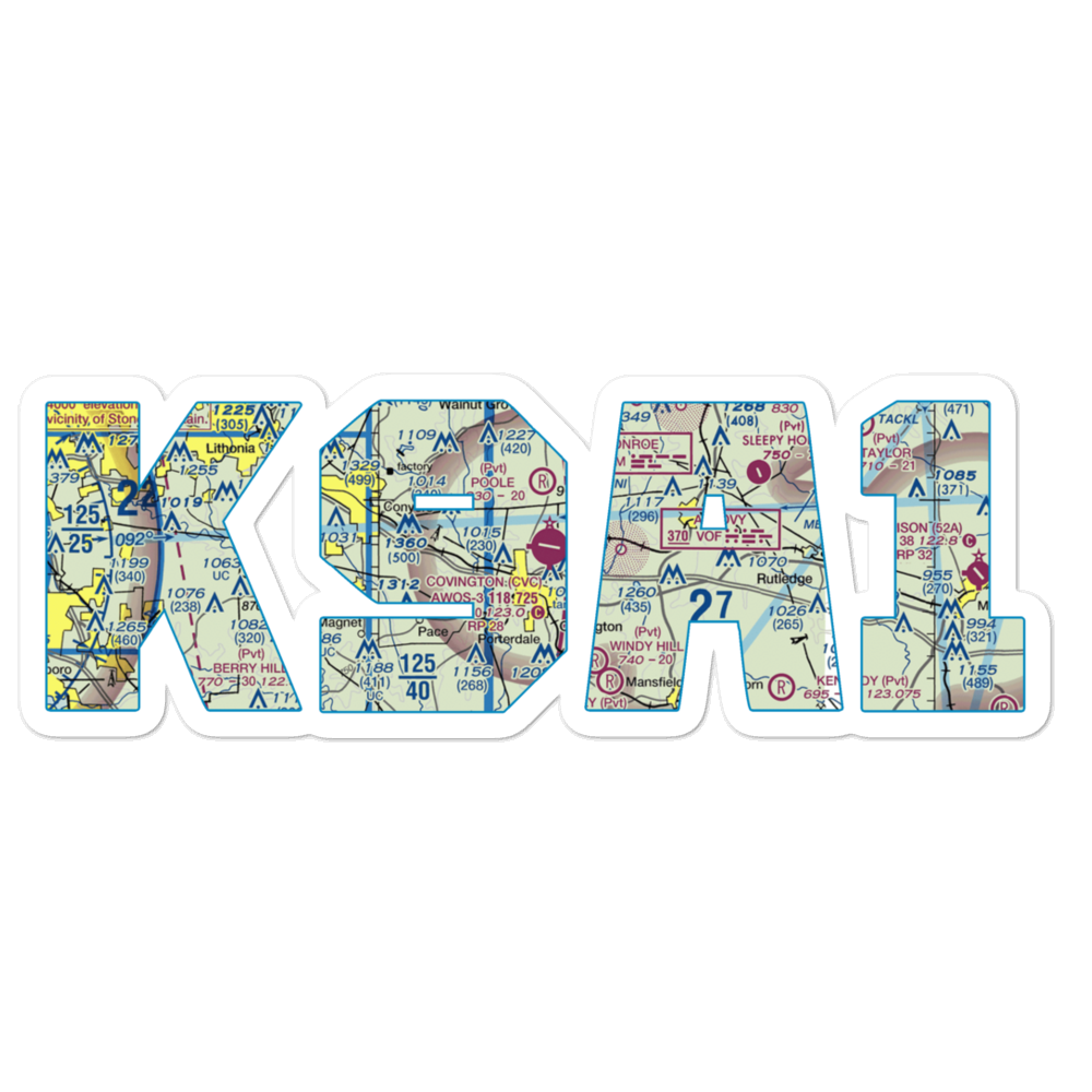 Covington Municipal Airport (CVC) VFR Sectional Sticker 