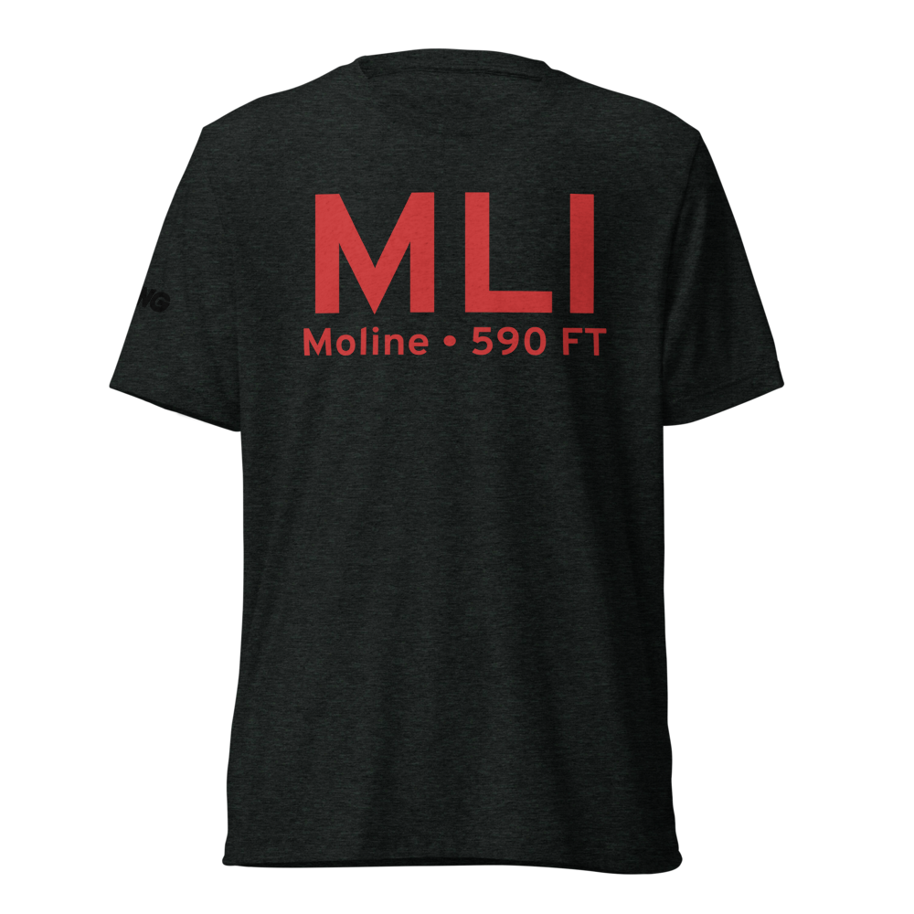 Moline (KMLI) Airport Tri-blend T-Shirt 
