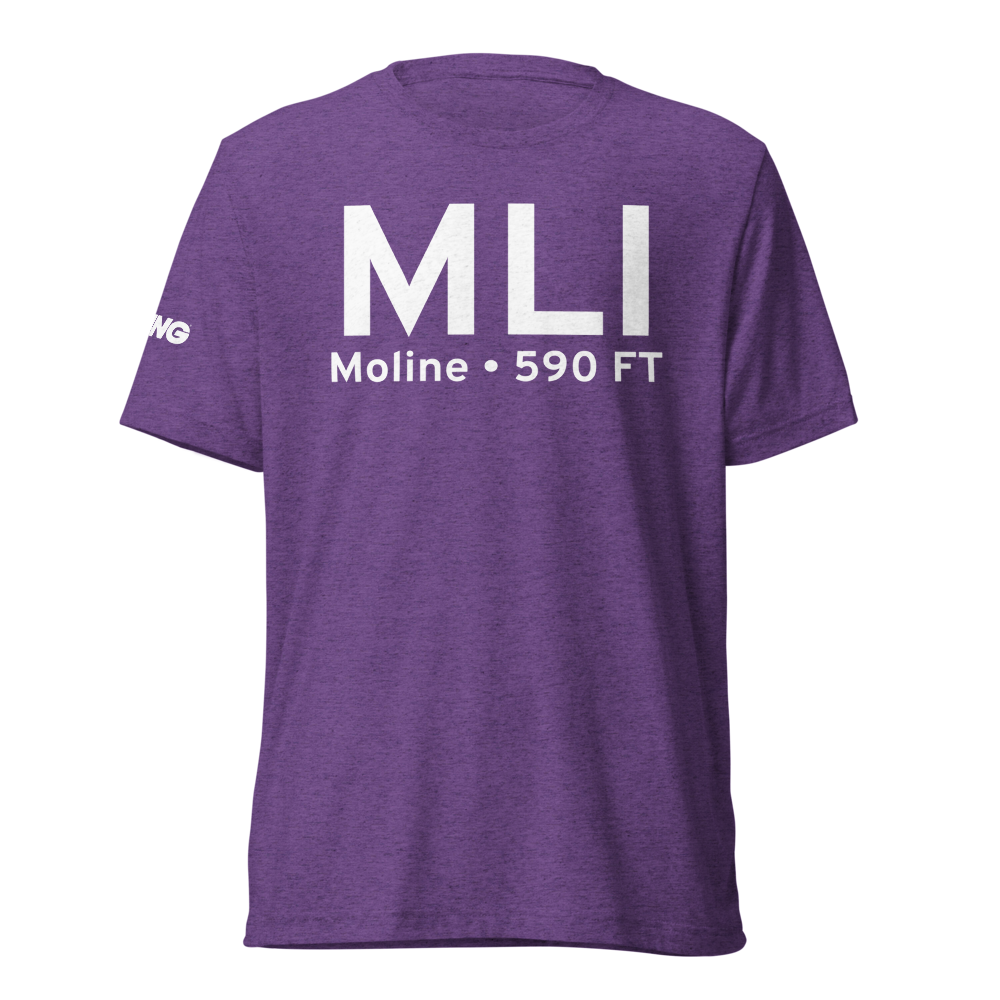 Moline (KMLI) Airport Tri-blend T-Shirt 