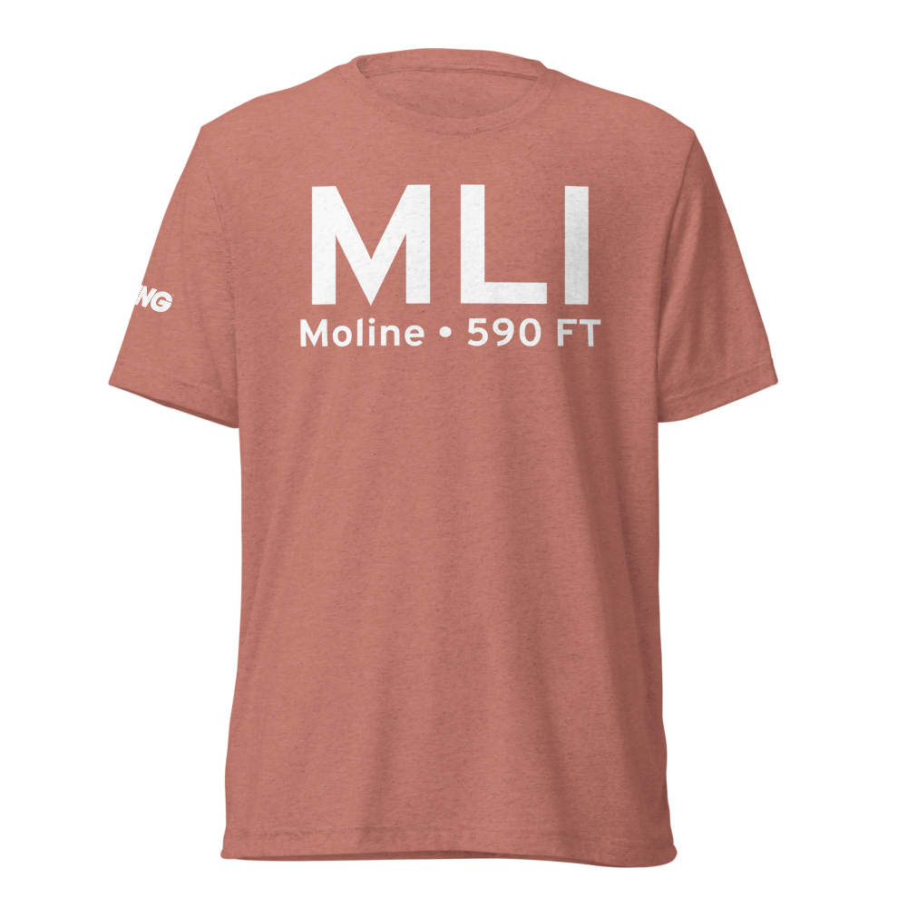 Moline (KMLI) Airport Tri-blend T-Shirt 