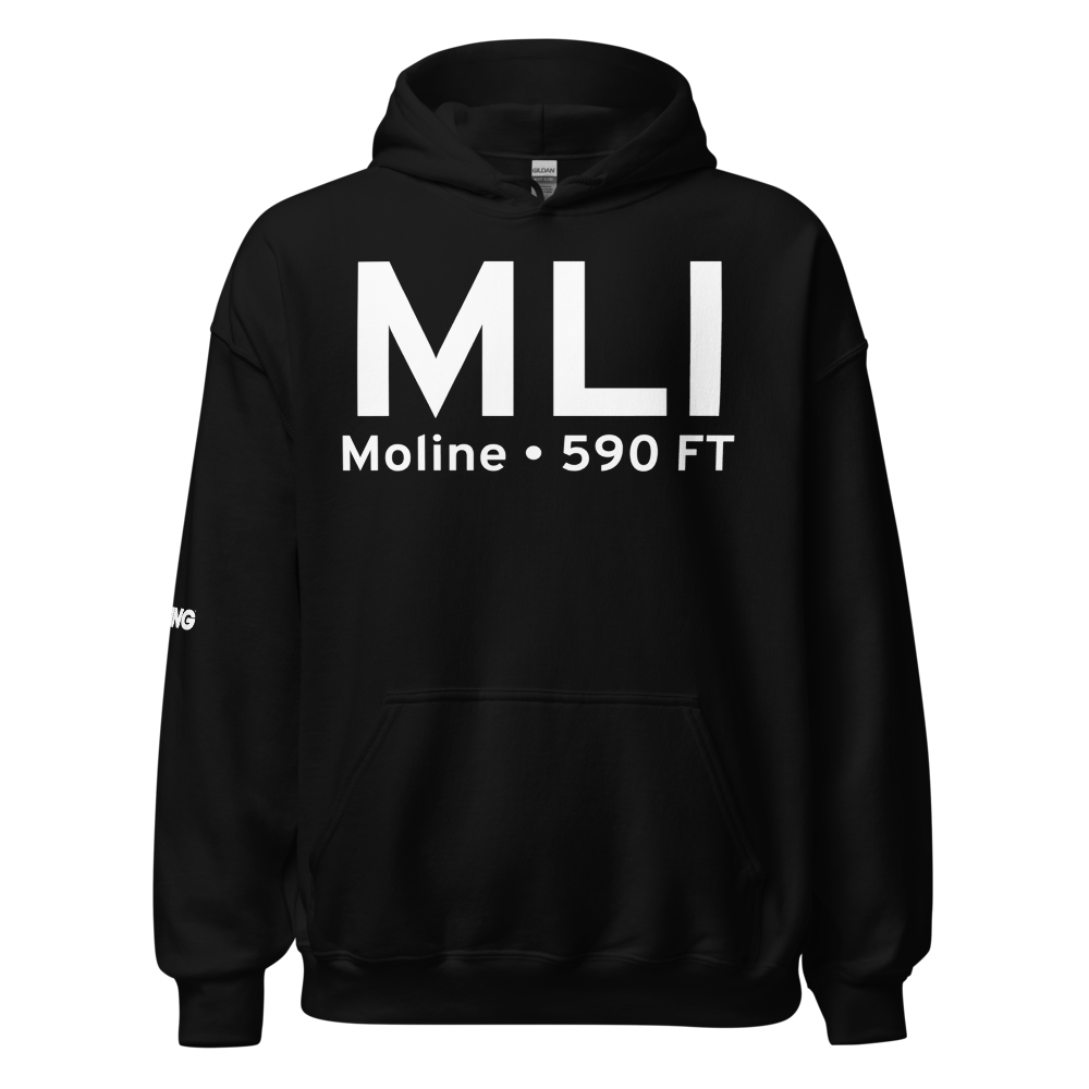 Moline (KMLI) Airport Hoodie Sweatshirt 