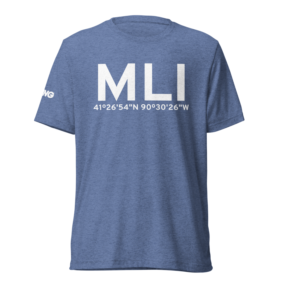 Moline (KMLI) Airport Tri-blend T-Shirt 