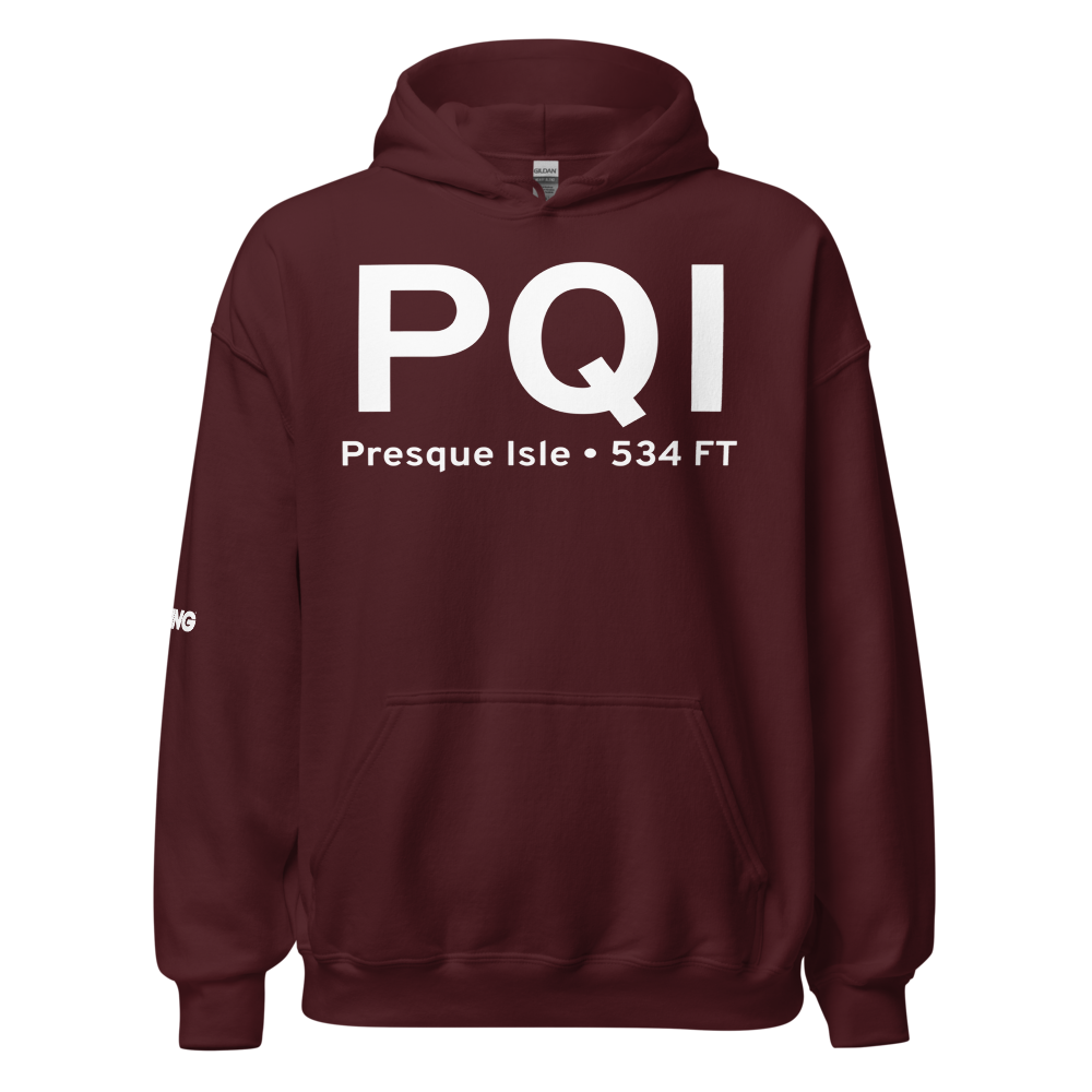 Presque Isle (KPQI) Airport Hoodie Sweatshirt 