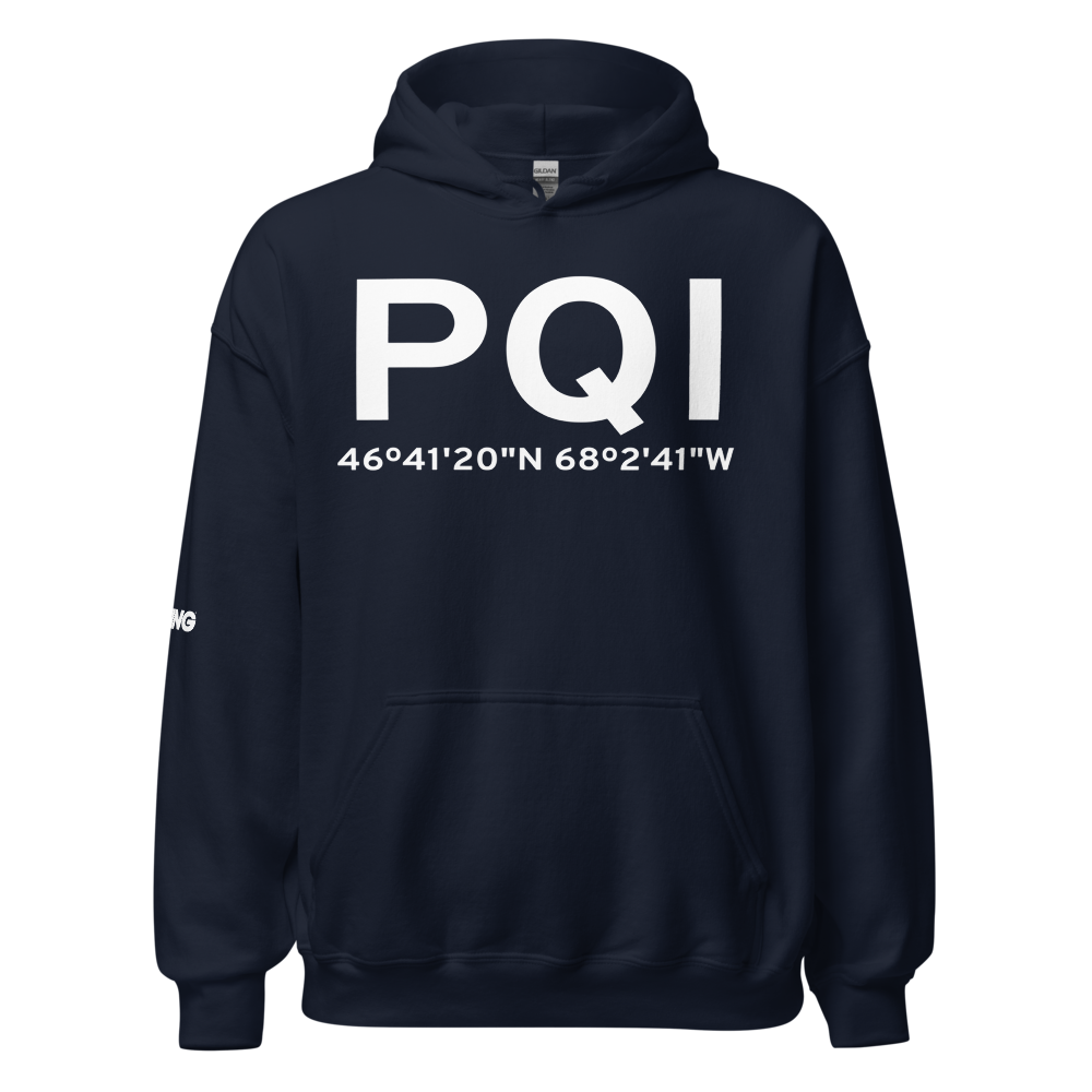 Presque Isle (KPQI) Airport Hoodie Sweatshirt 