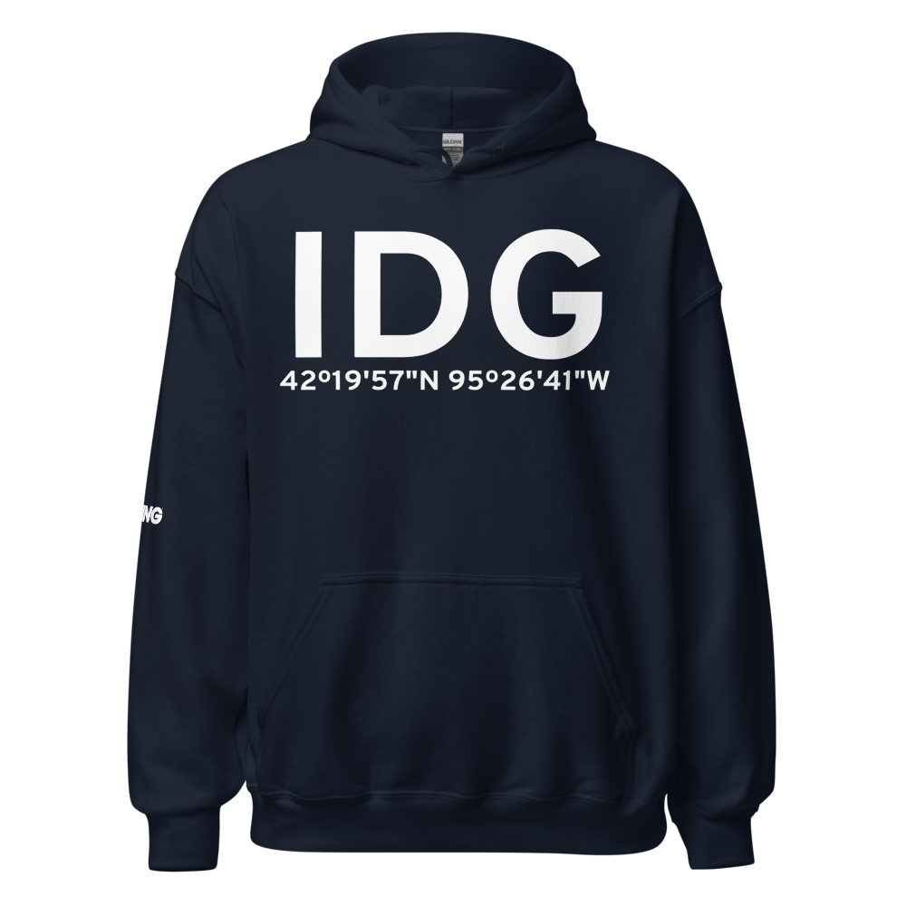 Ida Grove (KIDG) Airport Hoodie Sweatshirt 