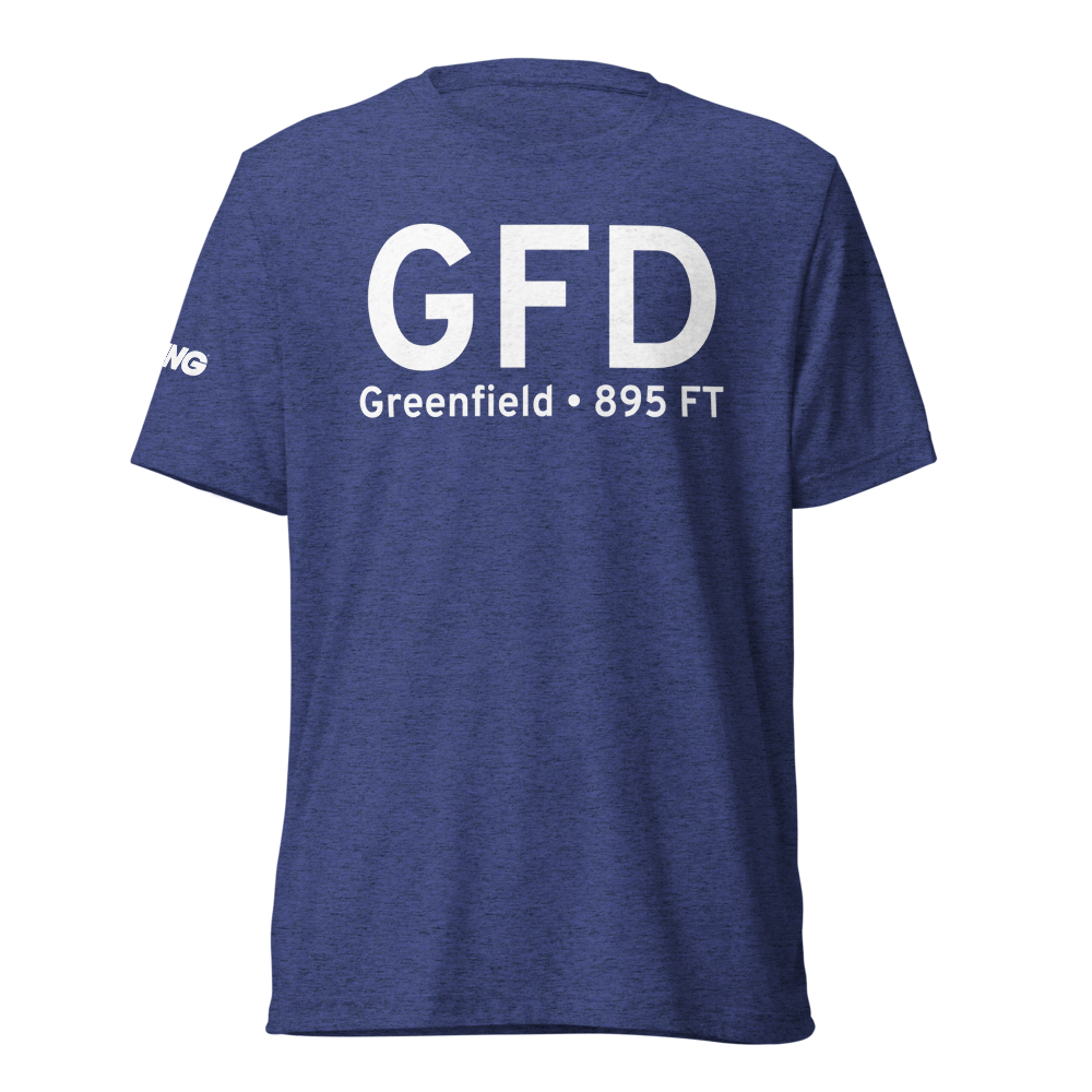 Greenfield (GFD) Airport Tri-blend T-Shirt 