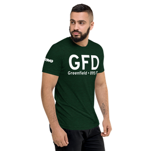 Greenfield (GFD) Airport Tri-blend T-Shirt