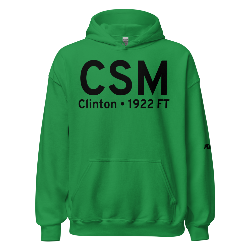 Clinton (KCSM) Airport Hoodie Sweatshirt 