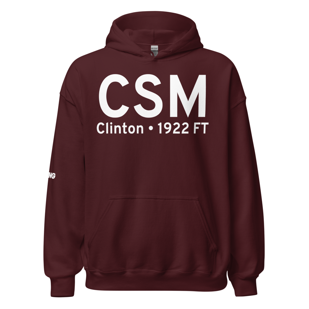 Clinton (KCSM) Airport Hoodie Sweatshirt 