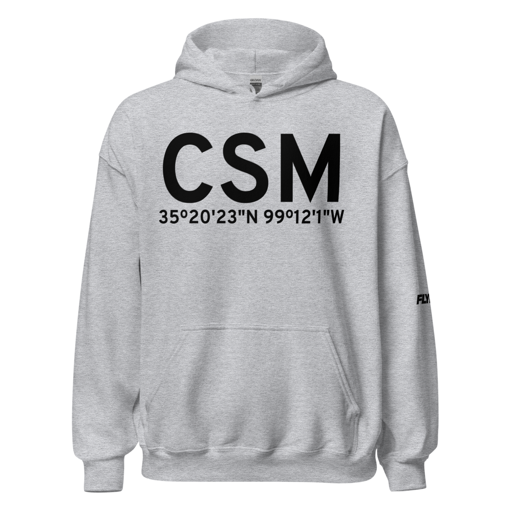 Clinton (KCSM) Airport Hoodie Sweatshirt 