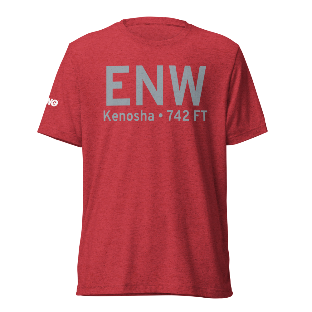 Kenosha (KENW) Airport Tri-blend T-Shirt 