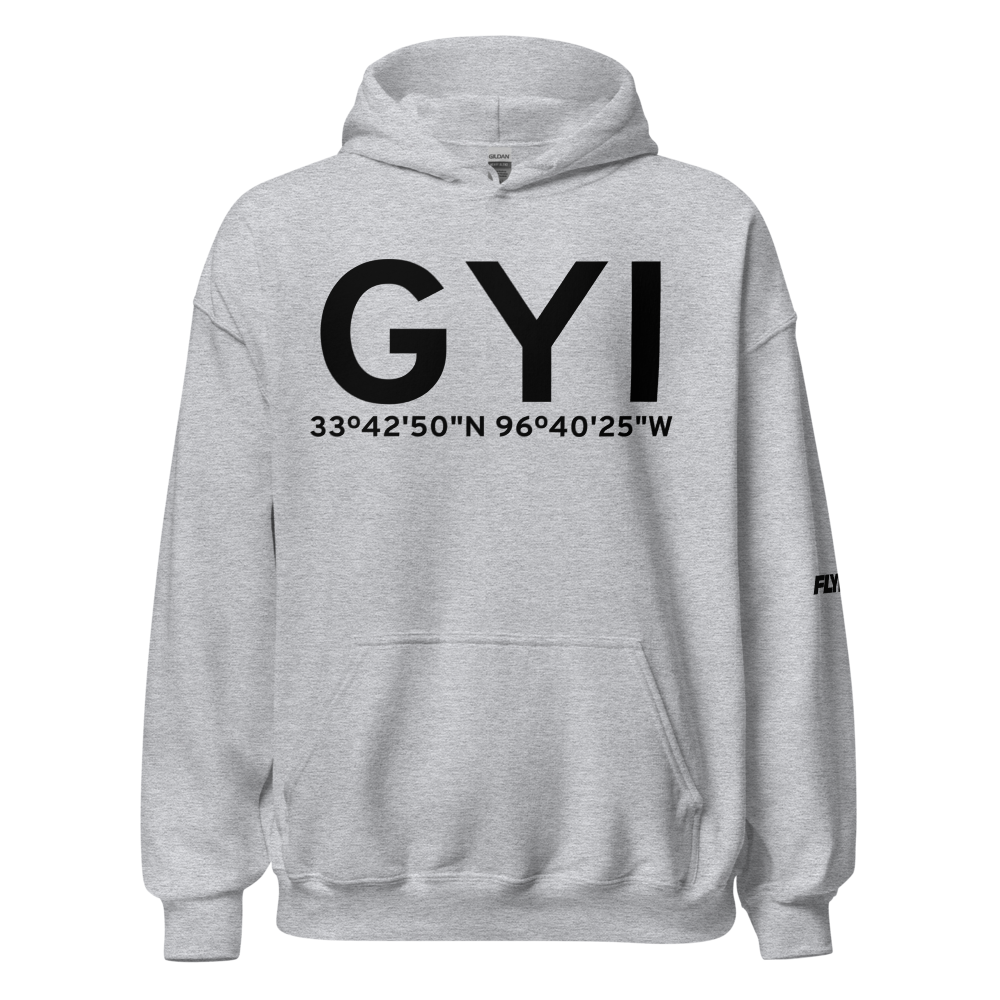 Sherman/Denison (KGYI) Airport Hoodie Sweatshirt 