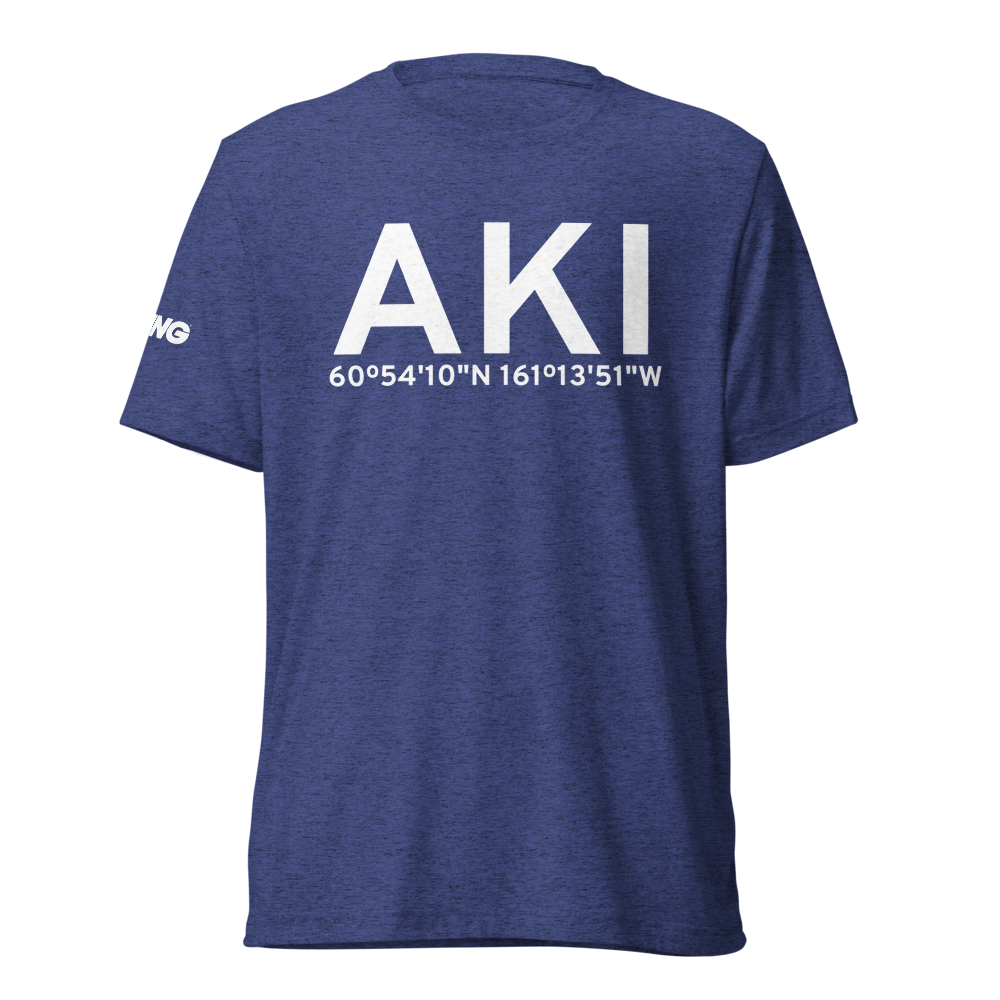 Akiak (PFAK) Airport Tri-blend T-Shirt 