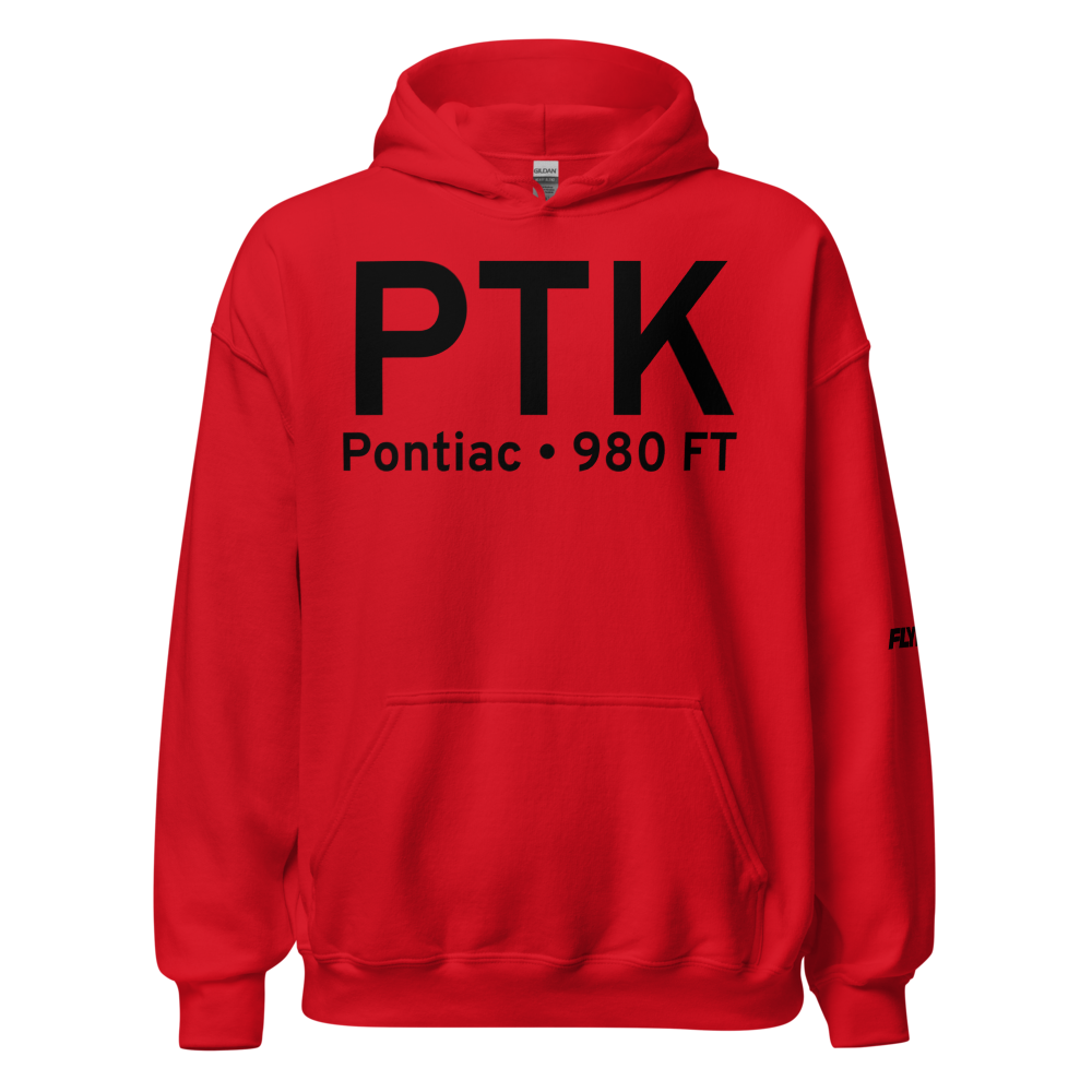 Pontiac (KPTK) Airport Hoodie Sweatshirt 