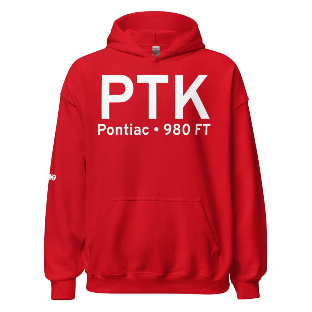 Pontiac (KPTK) Airport Hoodie Sweatshirt 