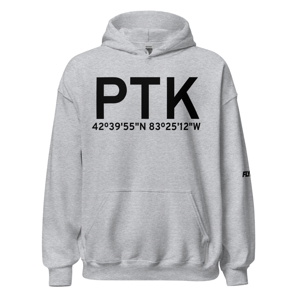 Pontiac (KPTK) Airport Hoodie Sweatshirt 
