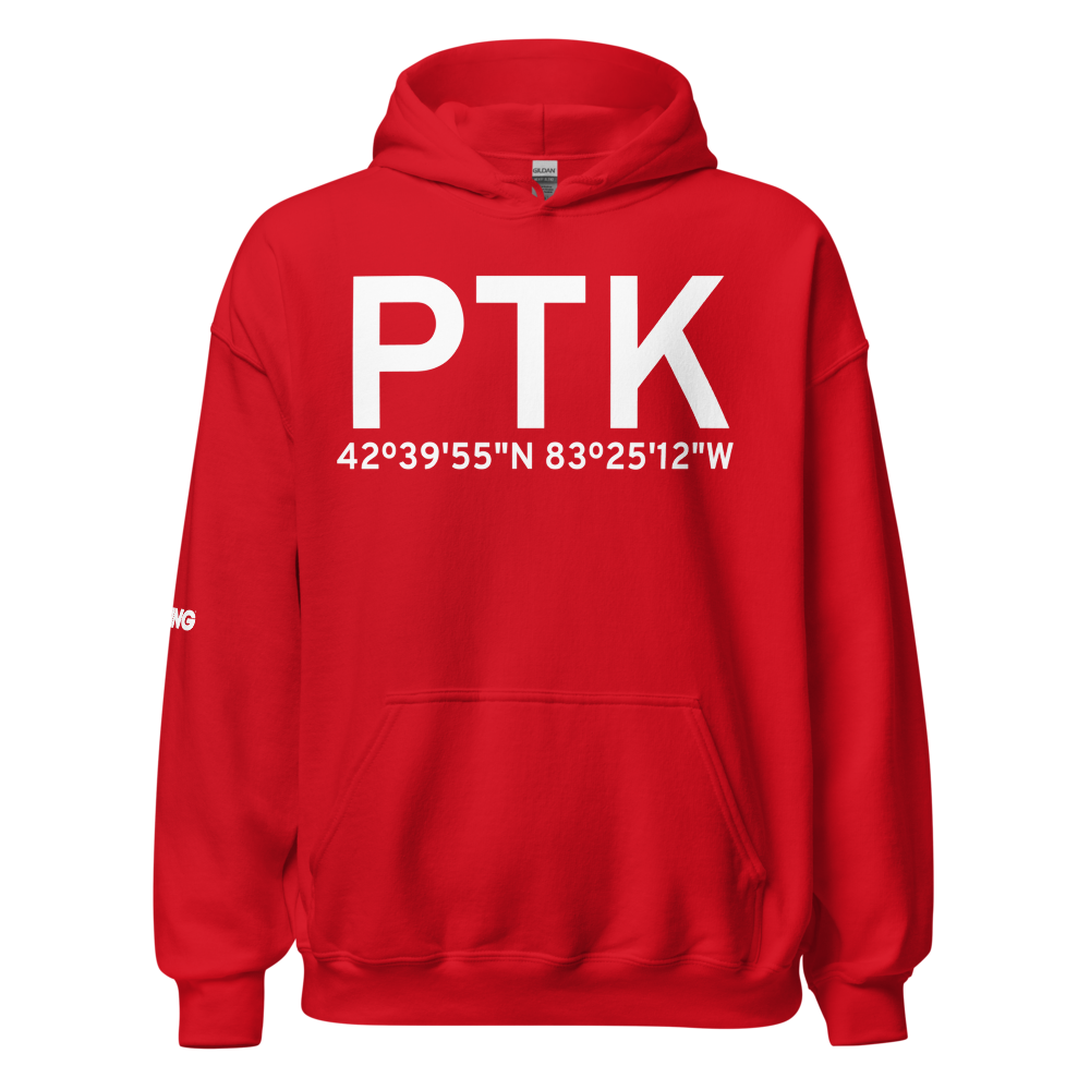 Pontiac (KPTK) Airport Hoodie Sweatshirt 