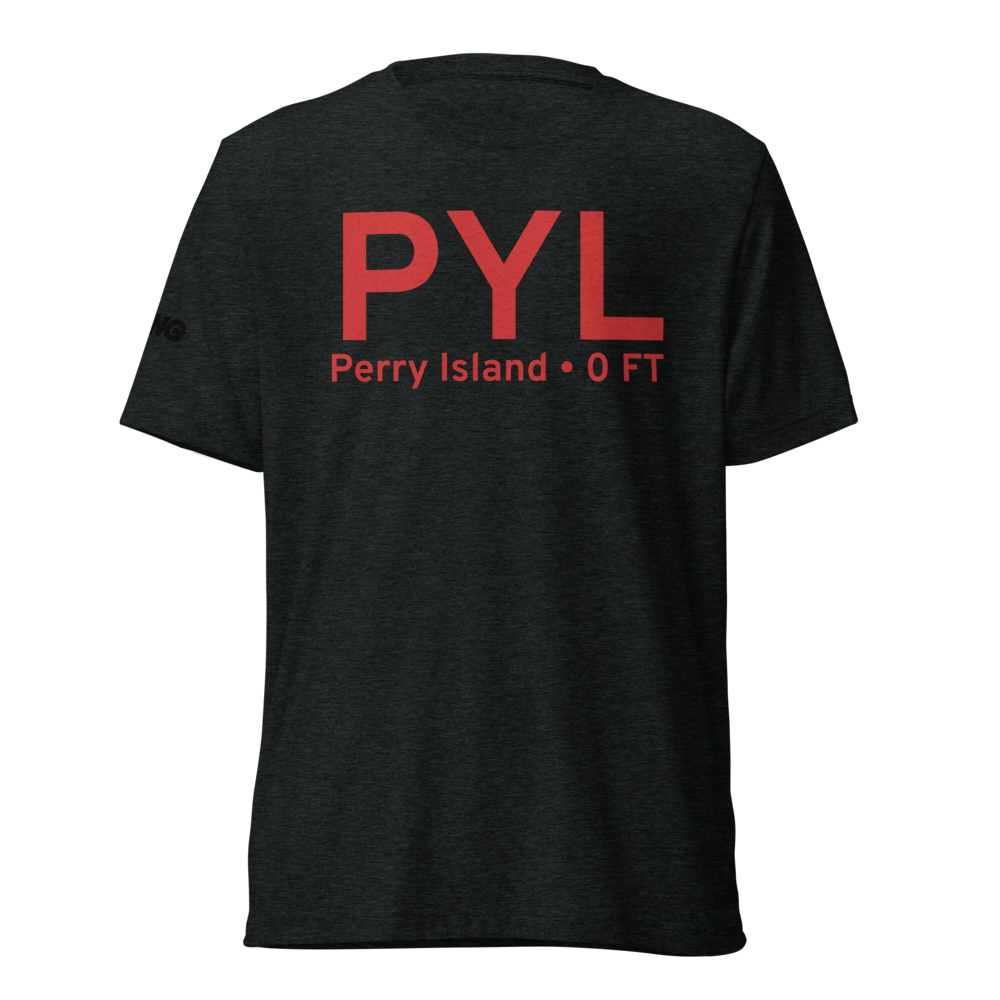 Perry Island (PYL) Airport Tri-blend T-Shirt 