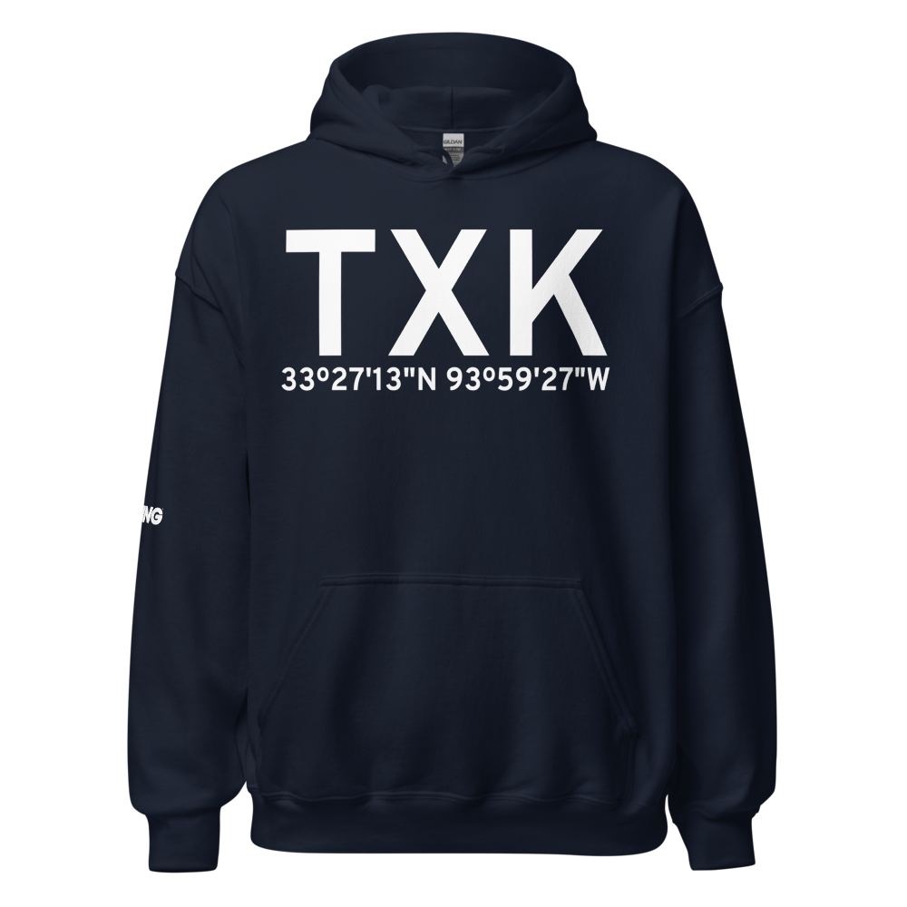 Texarkana (KTXK) Airport Hoodie Sweatshirt 