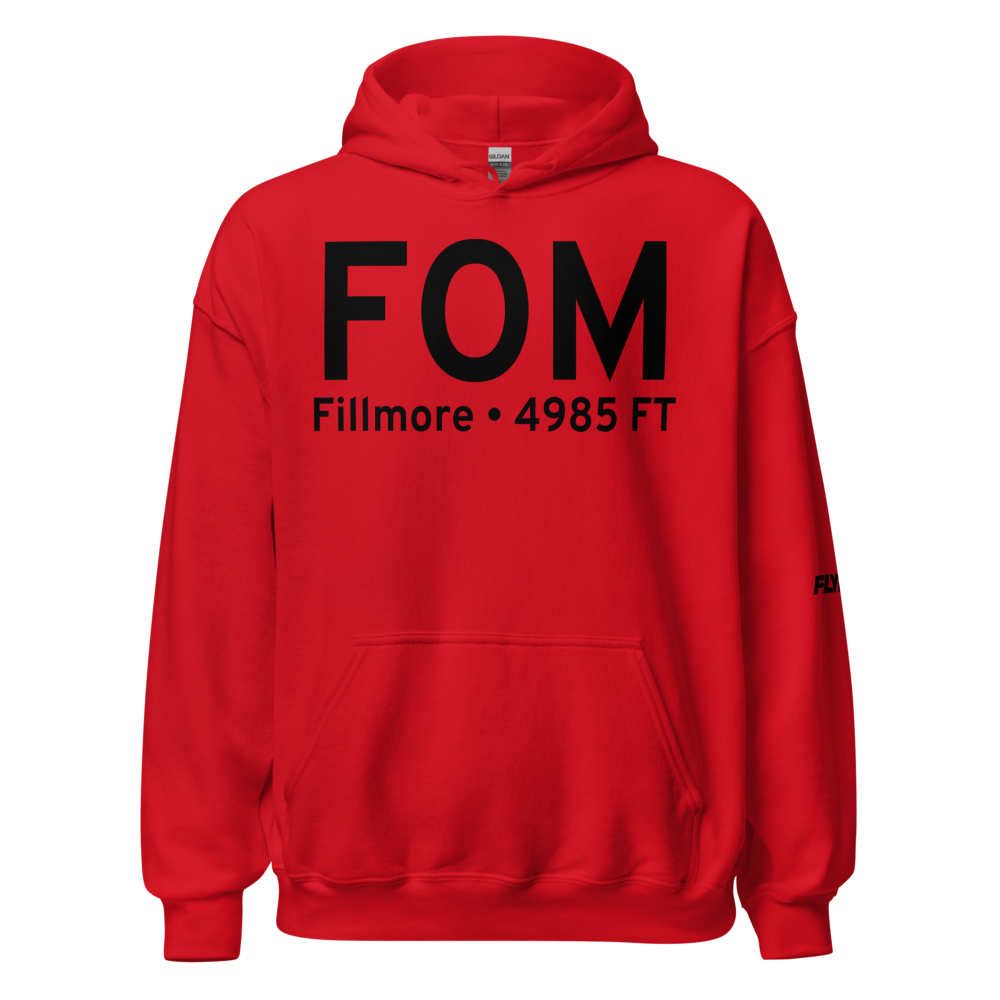 Fillmore (KFOM) Airport Hoodie Sweatshirt 
