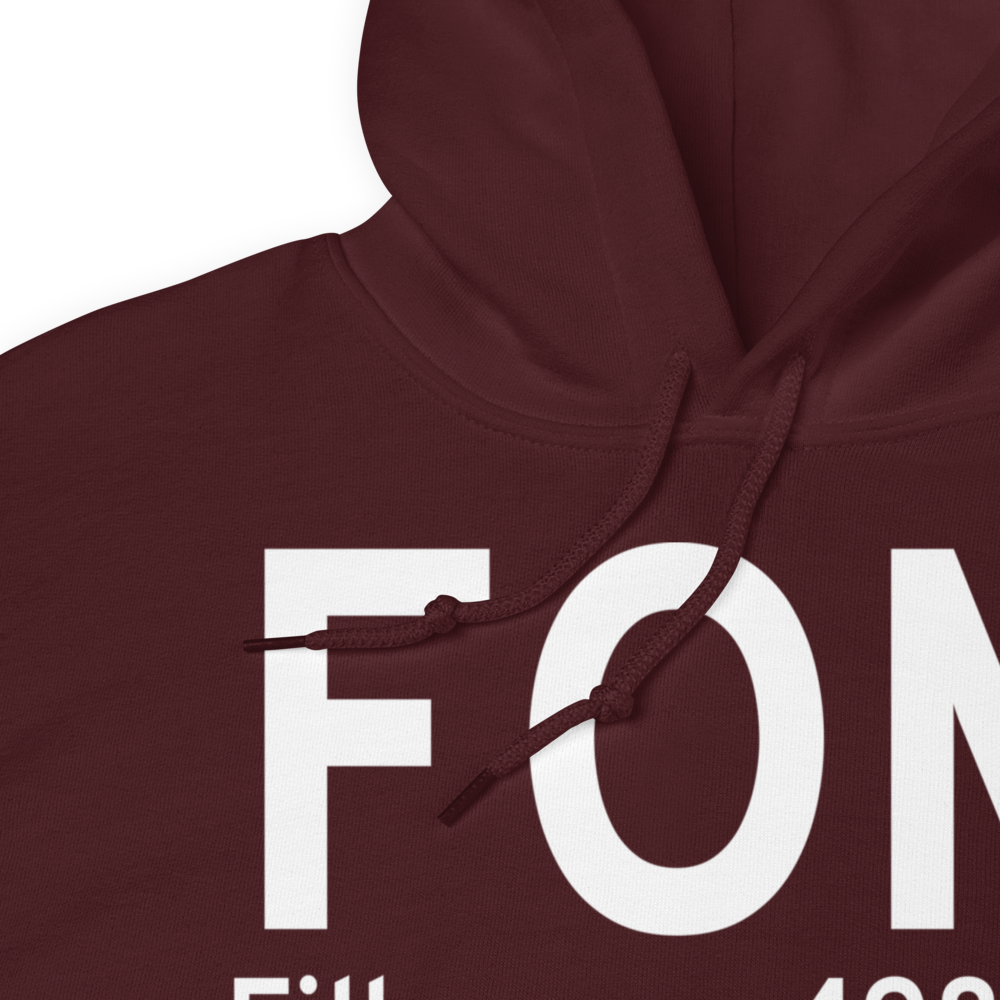 Fillmore (KFOM) Airport Hoodie Sweatshirt 
