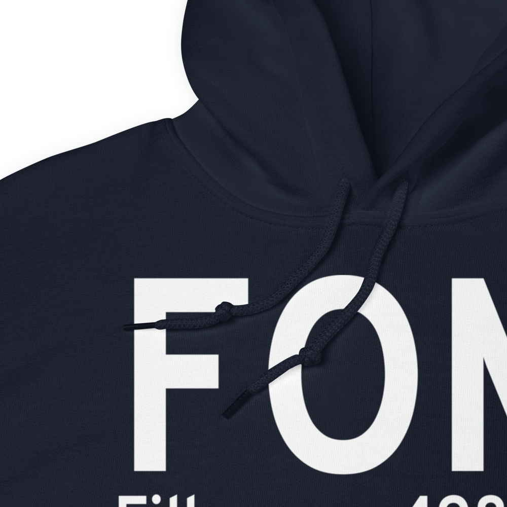 Fillmore (KFOM) Airport Hoodie Sweatshirt 