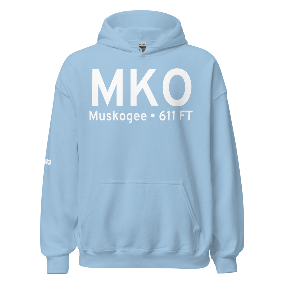 Muskogee (KMKO) Airport Hoodie Sweatshirt 
