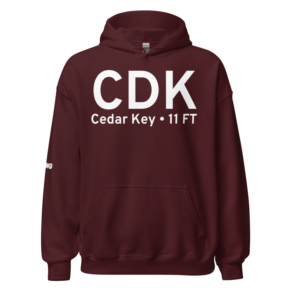 Cedar Key (CDK) Airport Hoodie Sweatshirt 