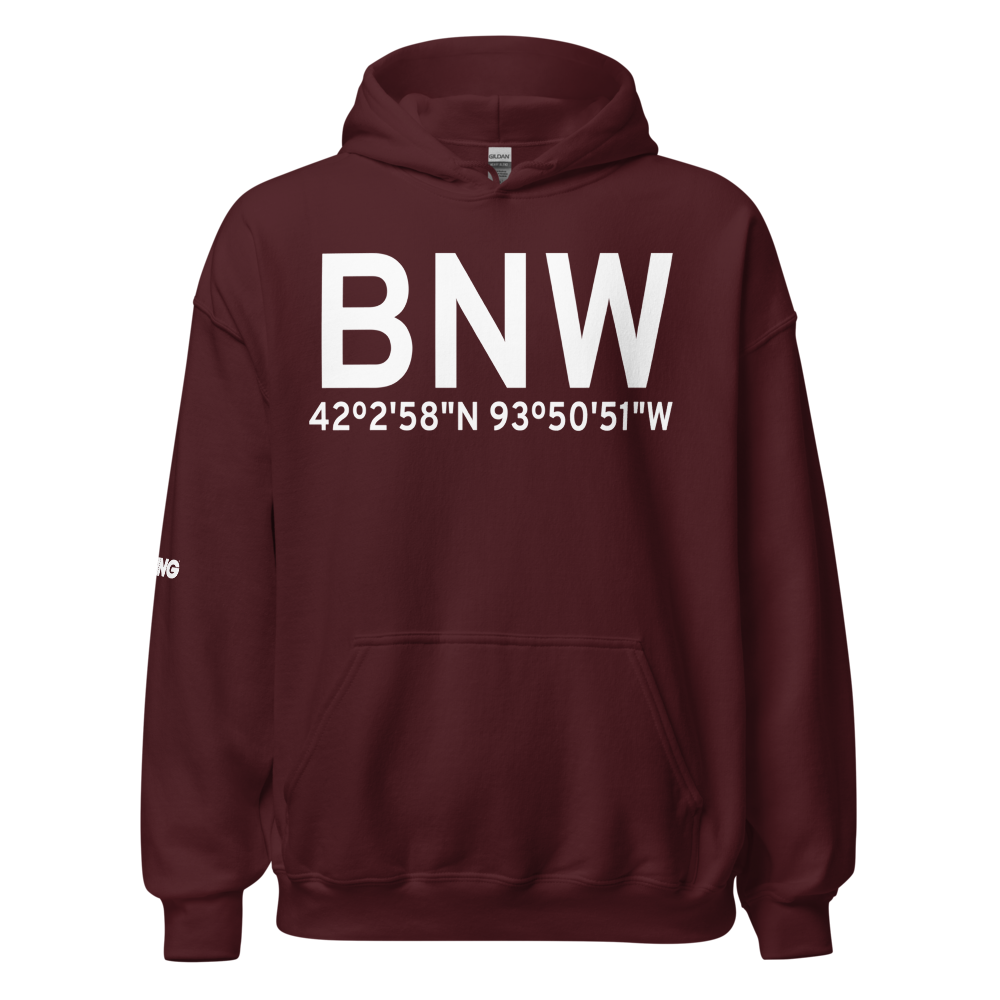 Boone (KBNW) Airport Hoodie Sweatshirt 