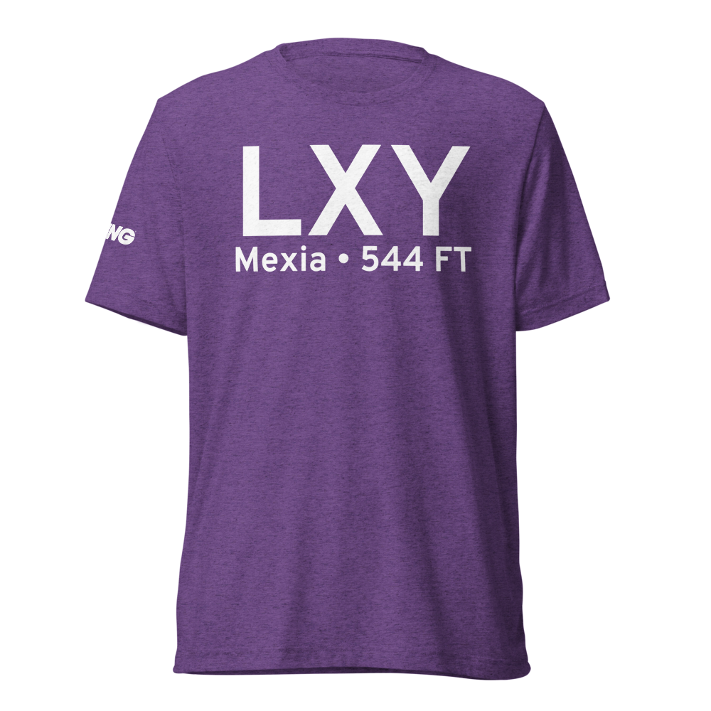 Mexia (KLXY) Airport Tri-blend T-Shirt 
