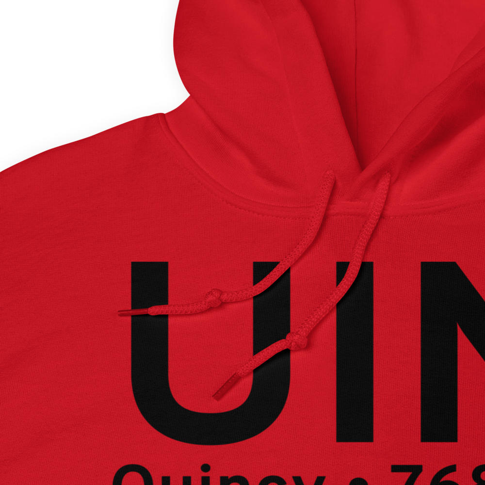 Quincy (KUIN) Airport Hoodie Sweatshirt 