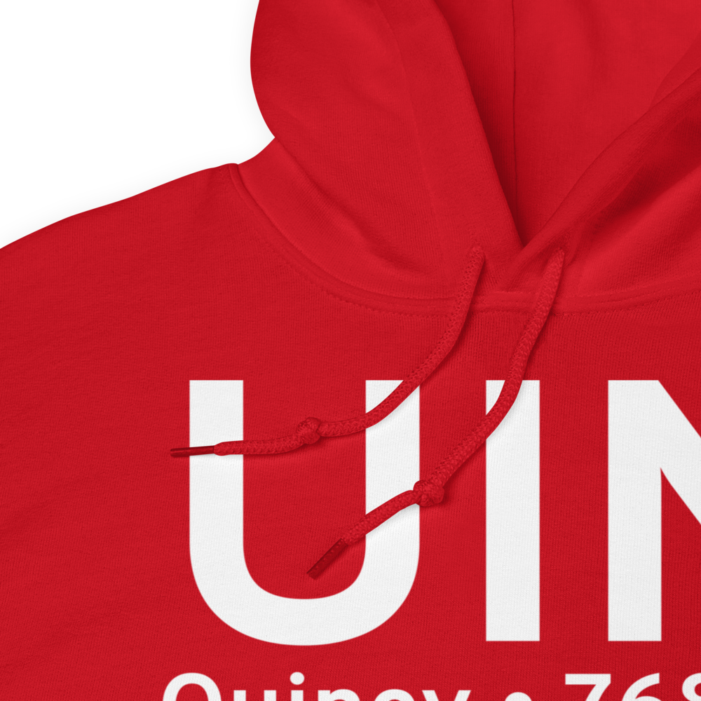 Quincy (KUIN) Airport Hoodie Sweatshirt 