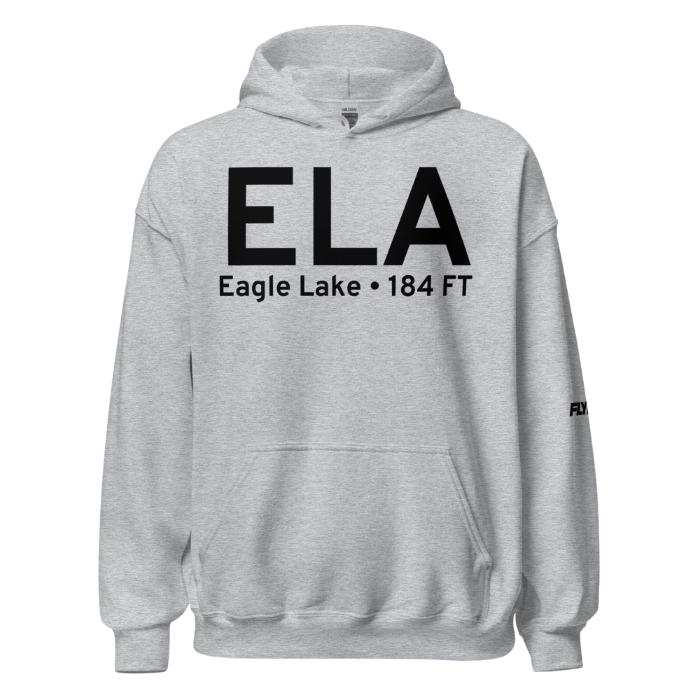 Eagle Lake (KELA) Airport Hoodie Sweatshirt 