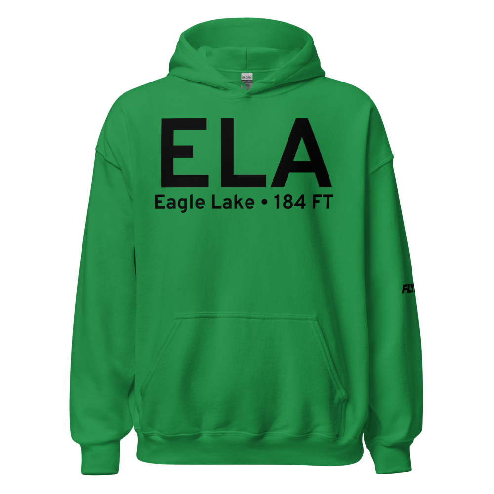 Eagle Lake (KELA) Airport Hoodie Sweatshirt 