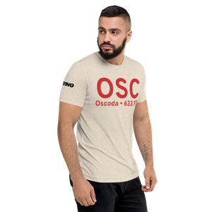 Oscoda (KOSC) Airport Tri-blend T-Shirt