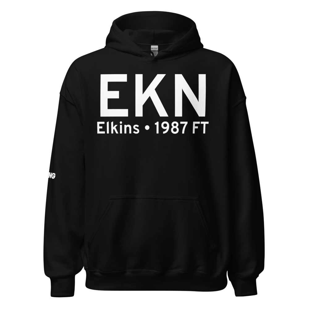 Elkins (KEKN) Airport Hoodie Sweatshirt 