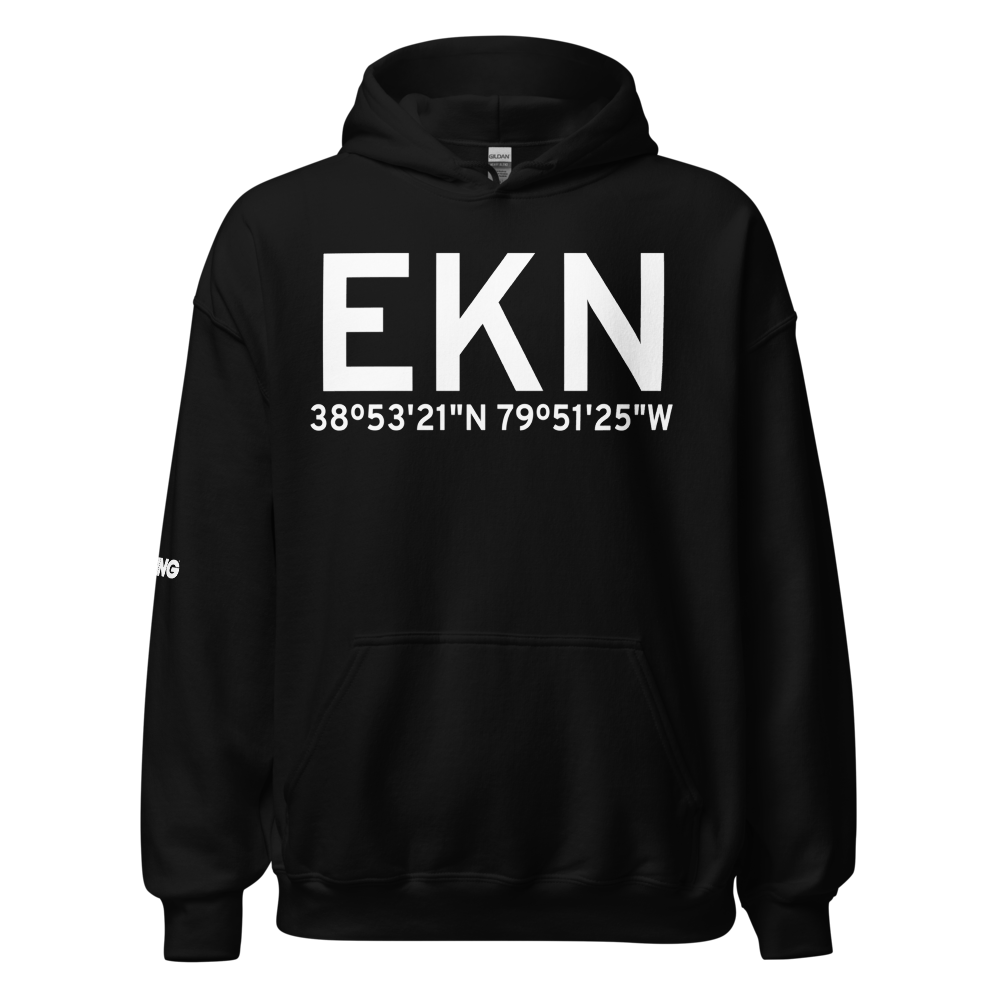 Elkins (KEKN) Airport Hoodie Sweatshirt 